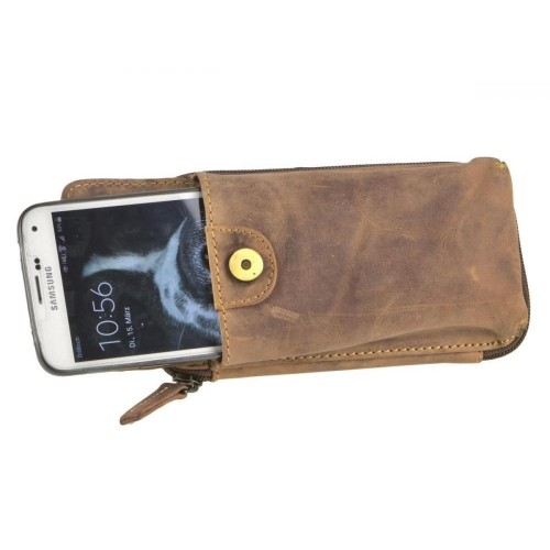 GREENBURRY 1818B - kožená taštička hnedá