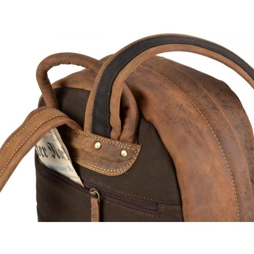 Obrázok číslo 2: GREENBURRY 1691 - kožený ruksak na zips