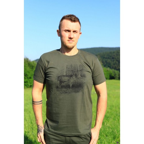 Pánske poľovnícke tričko TETRAO daniel veľký - zelené