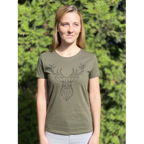 Obrázok číslo 2: Dámske poľovnícke tričko TETRAO polovnicisrdcom - zelené