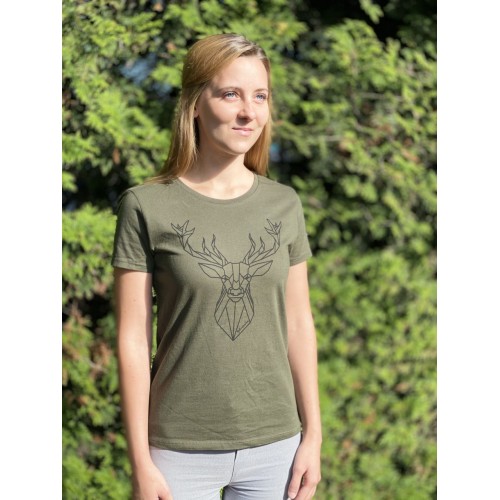 Obrázok číslo 3: Dámske poľovnícke tričko TETRAO polovnicisrdcom - zelené