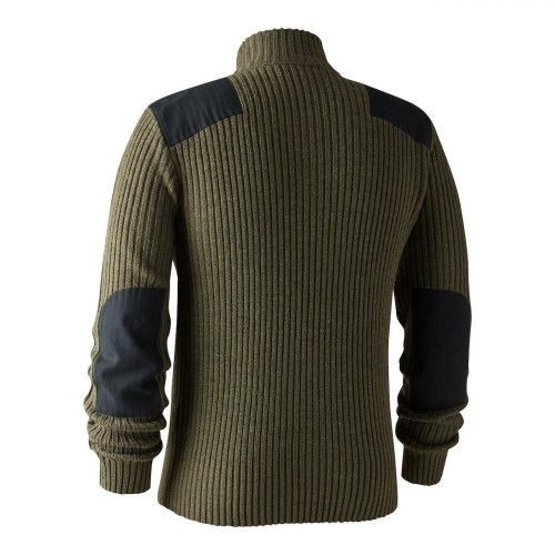 Obrázok číslo 2: DEERHUNTER Rogaland Knit Zip Neck Green - pletený sveter (X