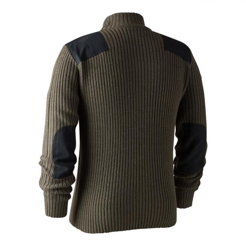 Obrázok číslo 2: DEERHUNTER Rogaland Knit Zip Neck Brown - pletený sveter (L