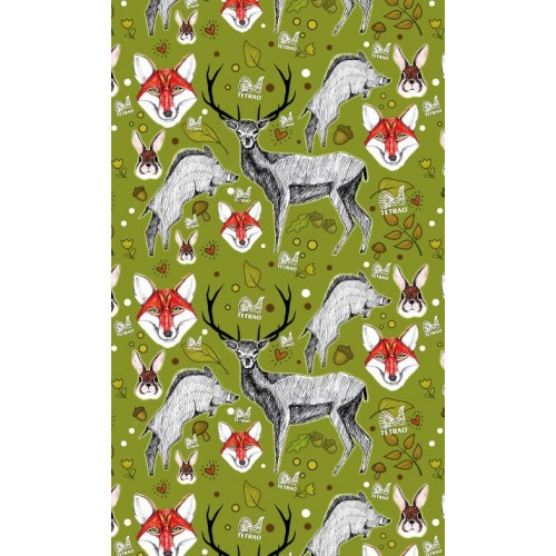 Poľovnícky uterák TETRAO 100x50 cm - Zelený les