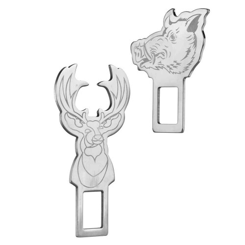 Koncovka bezpečnostného pásu s poľovníckym motívom