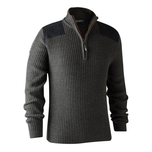 DEERHUNTER Rogaland Knit Zip Neck - pletený sveter (S