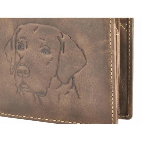 Obrázok číslo 4: GREENBURRY 1705 Pes - kožená peňaženka hnedá
