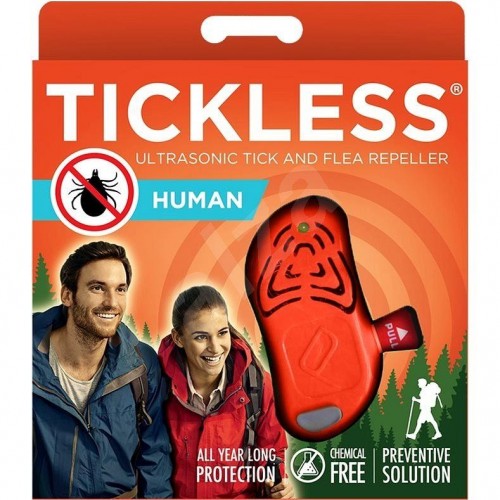 Ultrazvukový repelent proti kliešťom TICKLESS HUMAN pre ľudí - oranžový