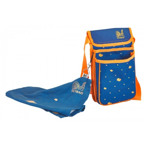 Brašňa na brokové náboje TETRAO modrá + uteráčik s motívom asfaltové holuby