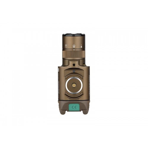 Obrázok číslo 2: Svetlo na zbraň Olight BALDR PRO R Desert Tan 1350 lm – zelený laser