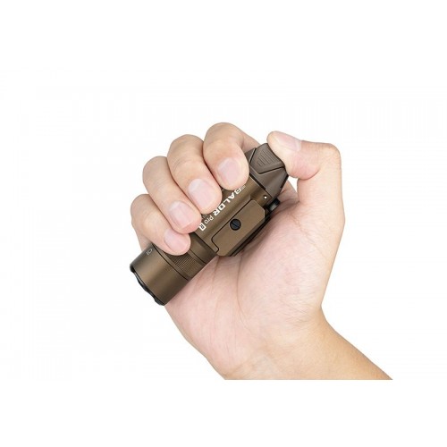 Obrázok číslo 7: Svetlo na zbraň Olight BALDR PRO R Desert Tan 1350 lm – zelený laser