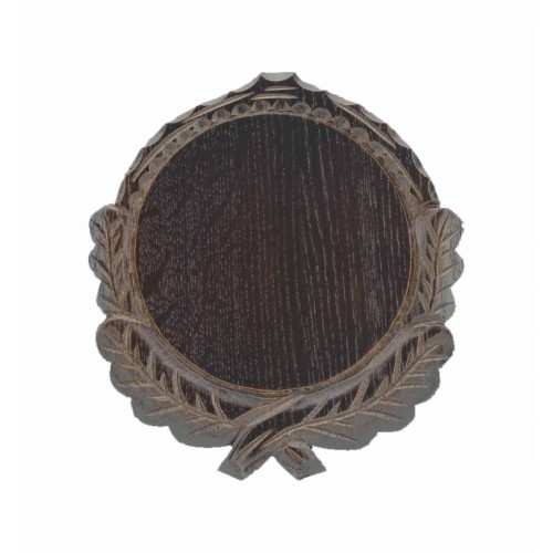 Vyrezávaná podložka pod trofej tmavá - diviak, 16 cm