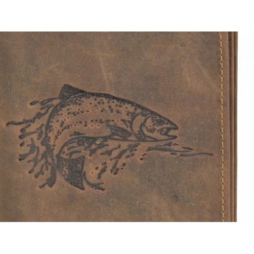 Obrázok číslo 4: GREENBURRY 328B Ryba - kožený dokladovník hnedý