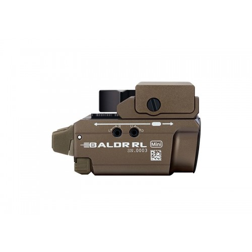 Obrázok číslo 8: Svetlo na zbraň OLIGHT BALDR RL mini 600 lm  Desert Tan - červený laser