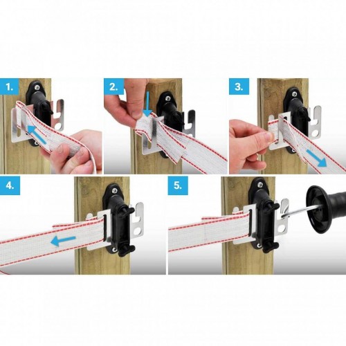 Obrázok číslo 4: Izolátor pre elektrický ohradník ku vchodovej bráne, šrób alebo klinec - 4 ks