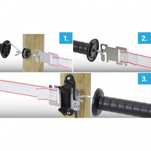 Obrázok číslo 5: Izolátor pre elektrický ohradník ku vchodovej bráne, šrób alebo klinec - 4 ks