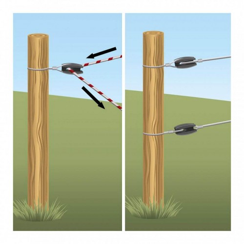 Obrázok číslo 2: Izolátor pre elektrický ohradník, napínací, rohový - 4 ks