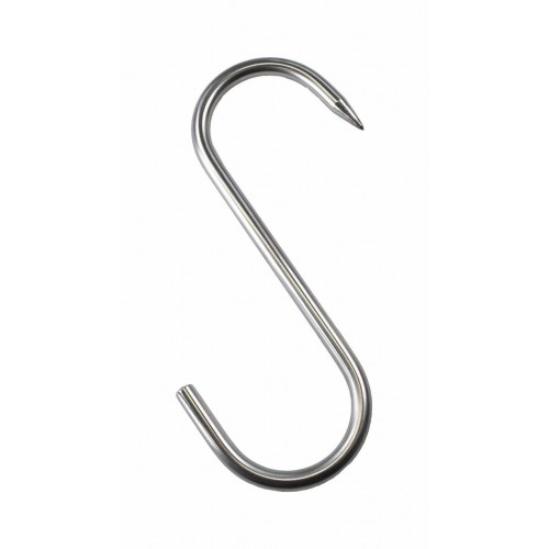 S-hák na zver s jedným hrotom 200/9 mm - nerezový