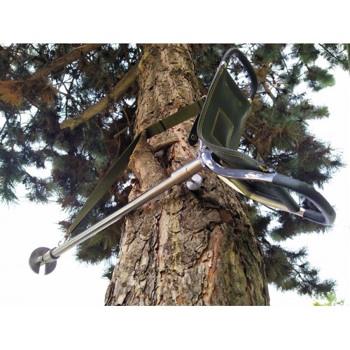 Obrázok číslo 4: Nastaviteľná jednonohá stolička black/silver - BLACK-ČIERNA