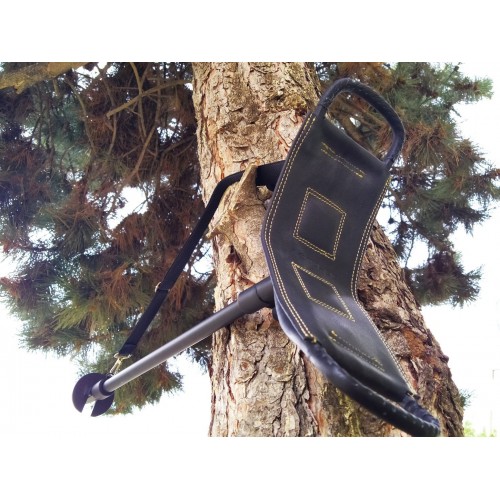 Obrázok číslo 5: Nastaviteľná jednonohá stolička black/silver - BLACK-ČIERNA