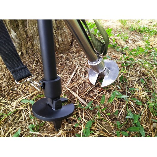 Nastaviteľná jednonohá stolička black/silver - SILVER-STRIEBORNÁ