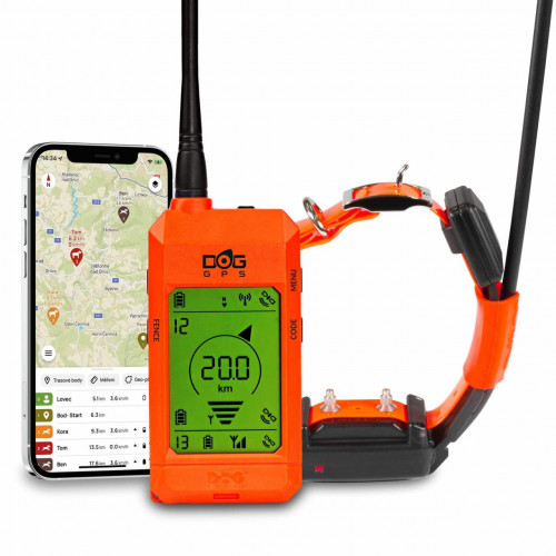 Satelitný GPS lokátor Dogtrace DOG GPS X30T Short - s výcvikovým modulom