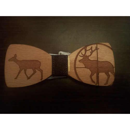 Obrázok číslo 3: Drevený motýlik HUNTER - jeleň