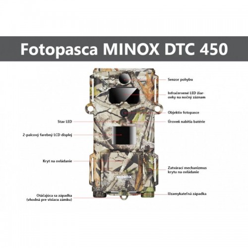 Obrázok číslo 3: Fotopasca MINOX DTC 450 - ultra tenká SK a CZ MENU
