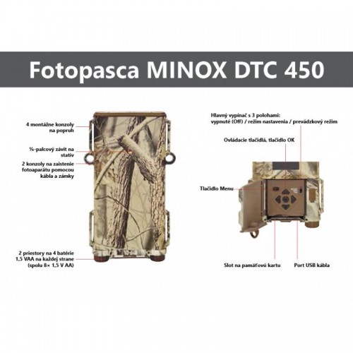 Obrázok číslo 4: Fotopasca MINOX DTC 450 - ultra tenká SK a CZ MENU