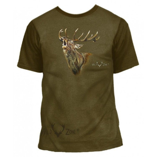Tričko s krátkym rukávom WILDZONE ručiaci jeleň