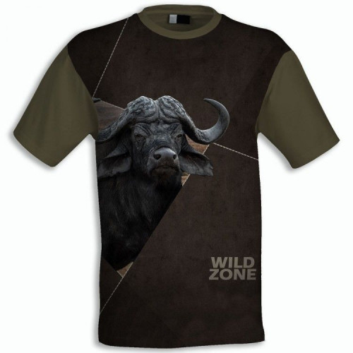 Elegantné tričko s krátkym rukávom WildZone safari byvol