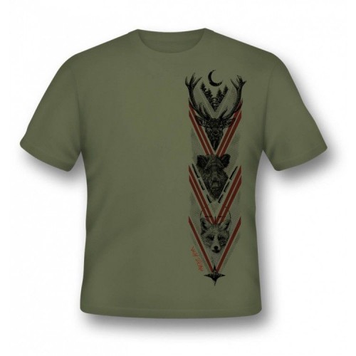 Tričko s okrúhlym výstrihom WildZone jeleň/diviak/líška
