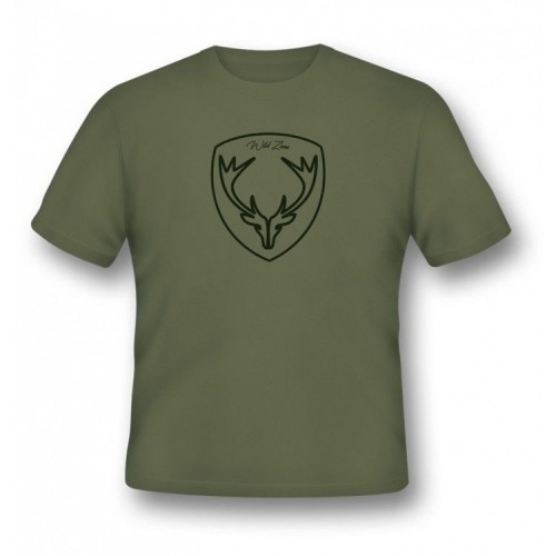Tričko s okrúhlym výstrihom WildZone jeleň logo