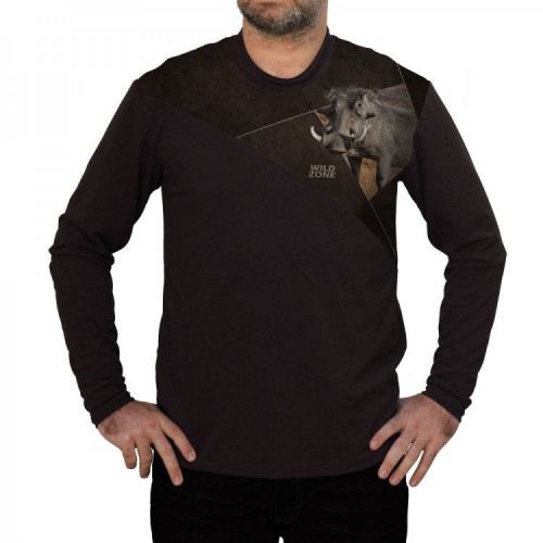 Tričko s dlhým rukávom WildZone safari prasa