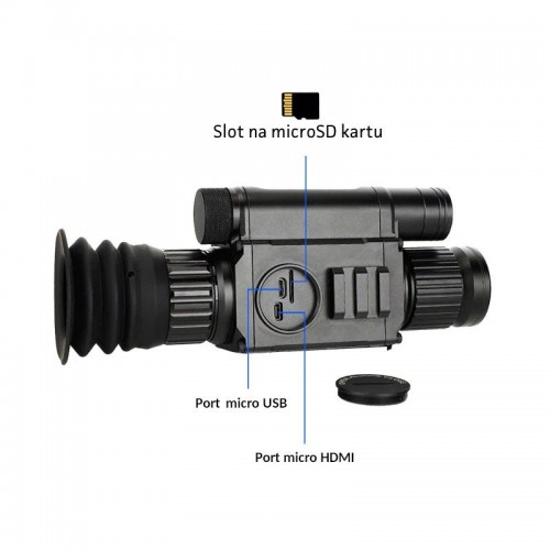 Obrázok číslo 4: Nočné videnie 2v1 (zameriavač a monokulár) Pard NV008+ (6.5x-13x zoom) + Power bank EMOS ALPHA 10000 mAh a 32gb SD karta